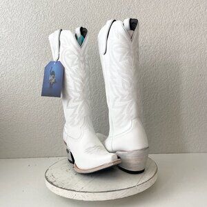 Lane MEGAN MORONEY Cowboy Boots Smokeshow Womens 9 White Western Cowgirl Tall